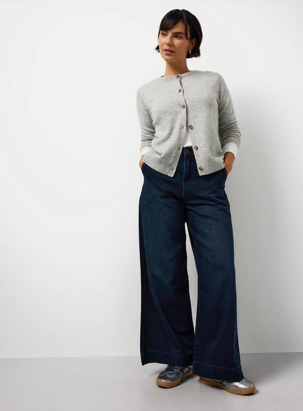 Ultra Wide Leg Dark Denim Jeans 12L